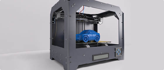 3D Render of 3 Dimensional  Printer