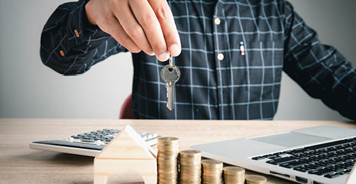 Banks approve loans to buy homes  contract to buy house, insurance or loan real estate background Real Estate concept